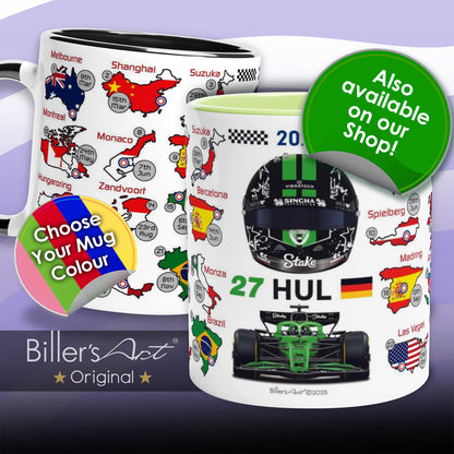 Nico Hülkenberg Formula 1 Racing Helmet 2026 Audi Print