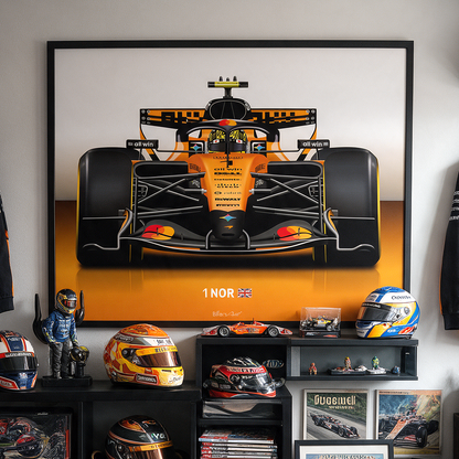 Lando Norris Formula 1 McLaren 2026 Racing Car Print