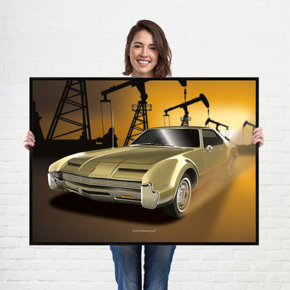 Oldsmobile Toronado American Muscle Car Poster