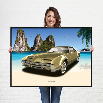 Oldsmobile Toronado American Muscle Car Poster