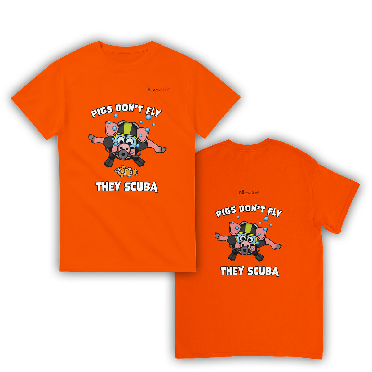 Pigs Don't Fly - Scuba Diving T-Shirt - Beach & Sure Leisure Wear
