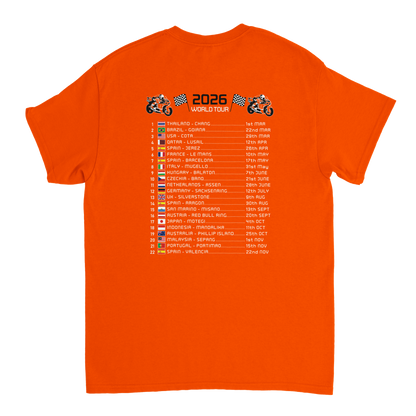 Pedro Acosta 2026 MotoGP Race Calendar T-Shirt