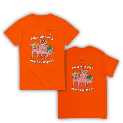 Three Wise Pigs Fun Christmas T-Shirt