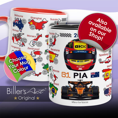 Oscar Piastri Formula 1 McLaren 2026 Racing Car Print