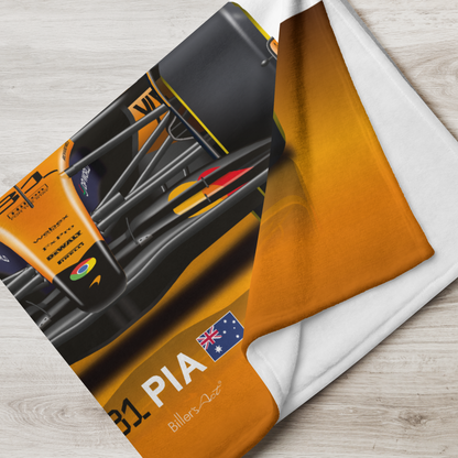 Oscar Piastri Formula 1 McLaren 2025 Racing Car Throw