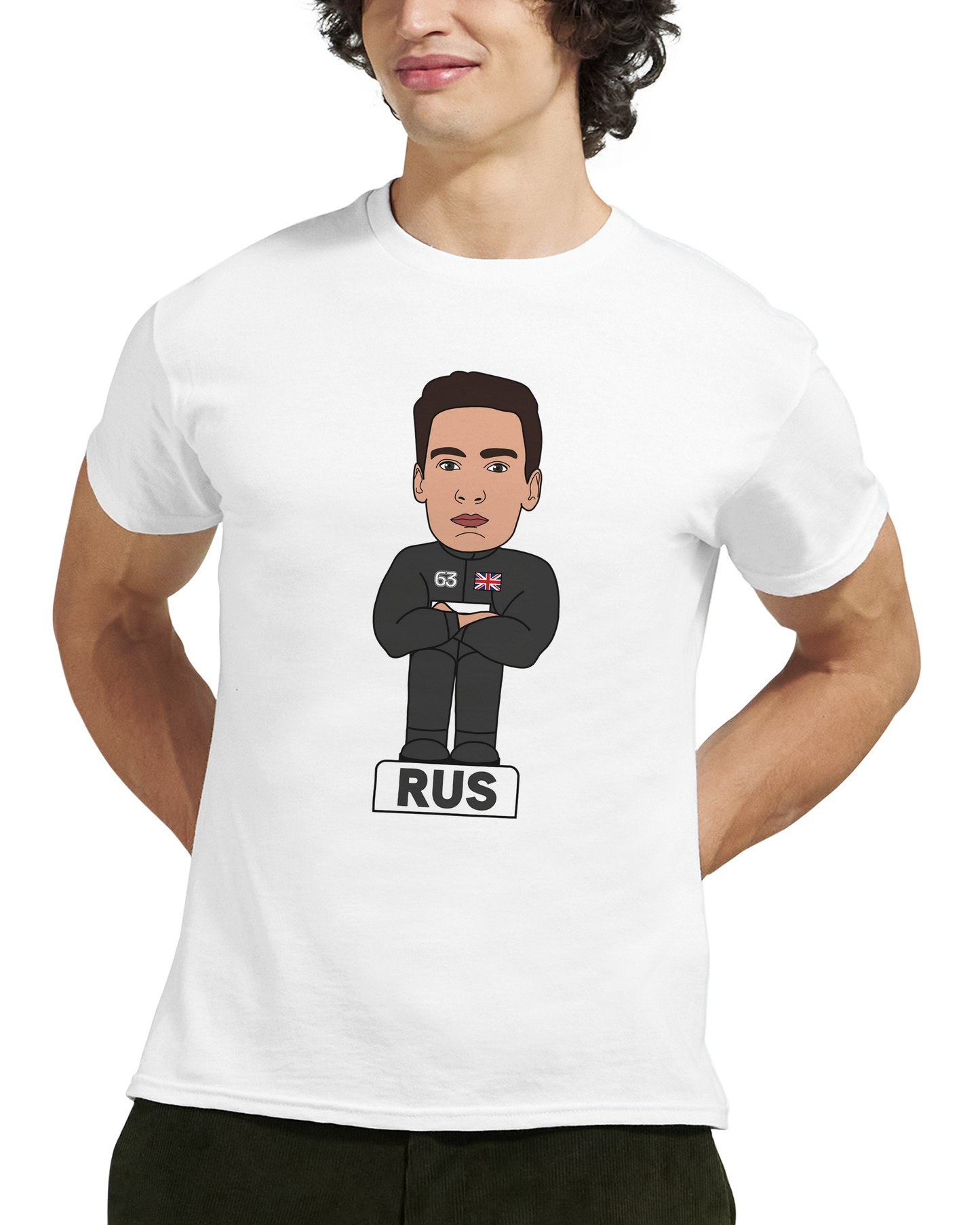 George Russell 2026 Cartoon Calendar Formula 1 F1 T-Shirt