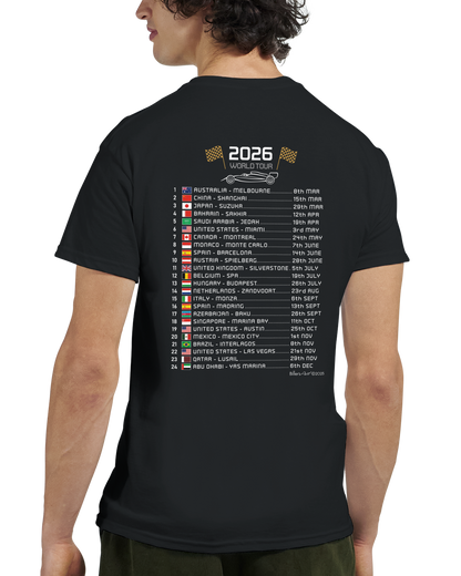 Charles Leclerc 2026 Cartoon Calendar Formula 1 T-Shirt