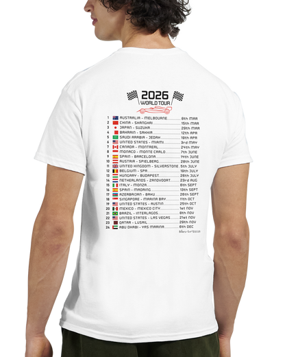 Charles Leclerc 2026 Cartoon Calendar Formula 1 T-Shirt