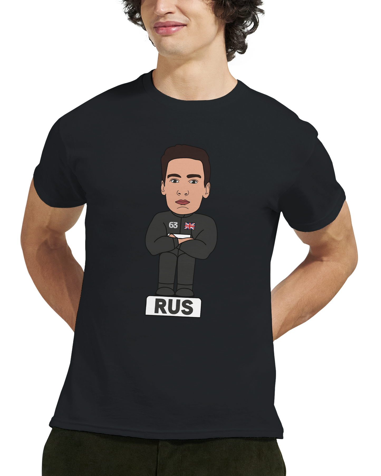 George Russell 2026 Cartoon Calendar Formula 1 F1 T-Shirt