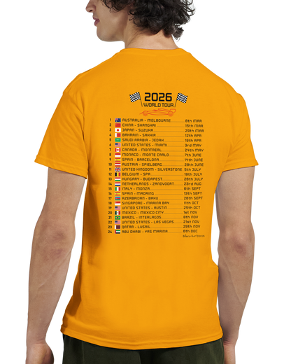 Charles Leclerc 2026 Cartoon Calendar Formula 1 T-Shirt