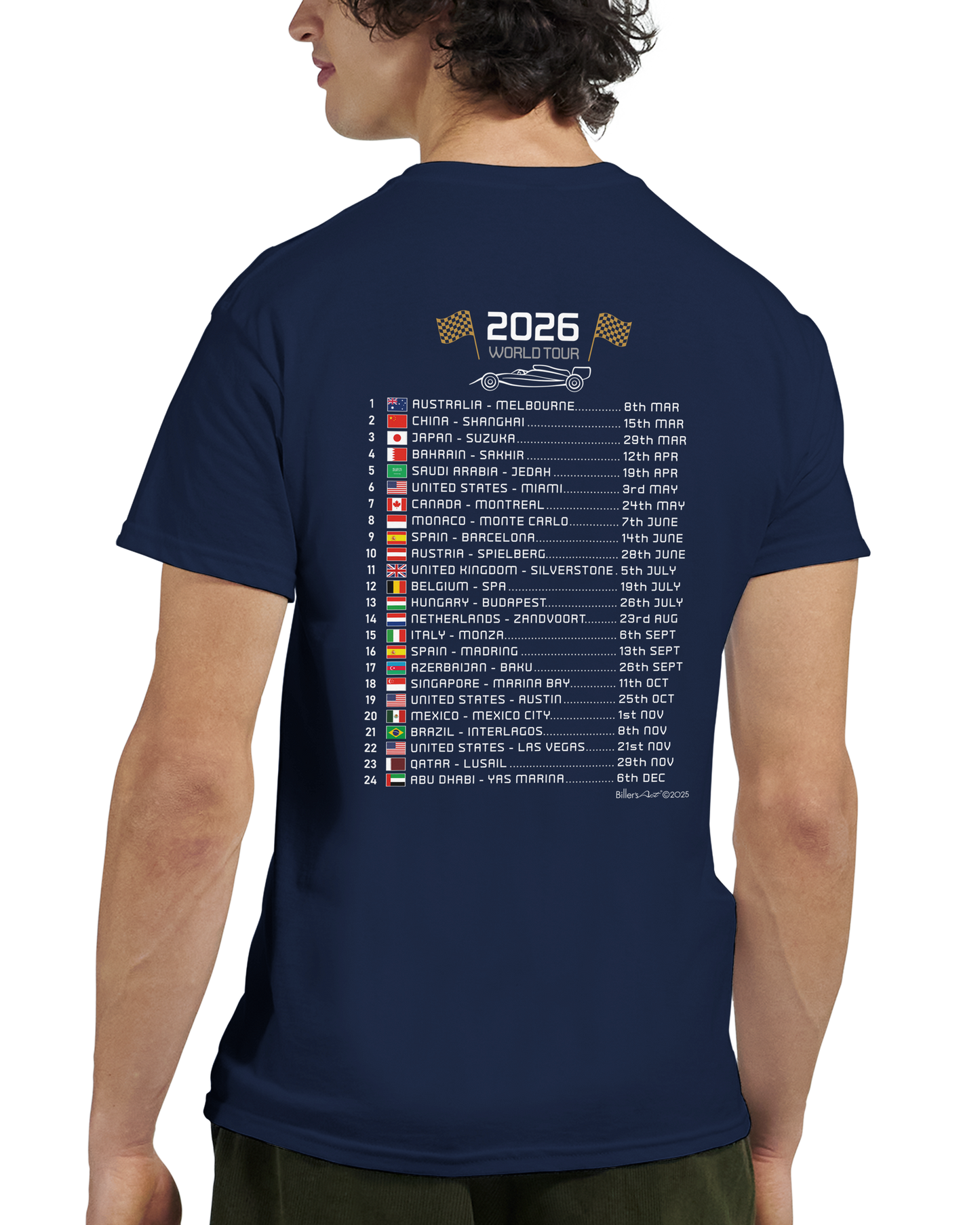 Max Verstappen 2026 Cartoon Calendar Formula 1 T-Shirt