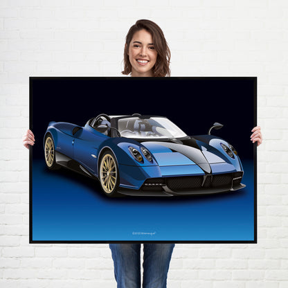 Pagani Huayra Supercar Poster - fast sports cars print