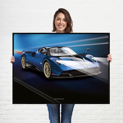 Pagani Huayra Supercar Poster - fast sports cars print