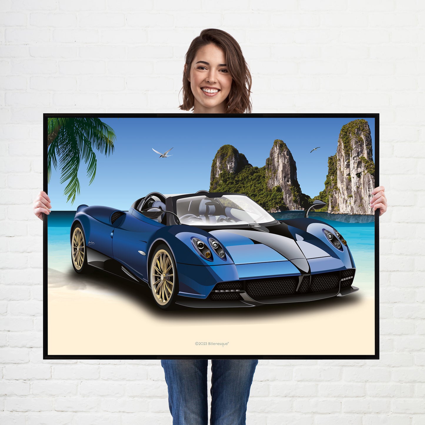 Pagani Huayra Supercar Poster - fast sports cars print