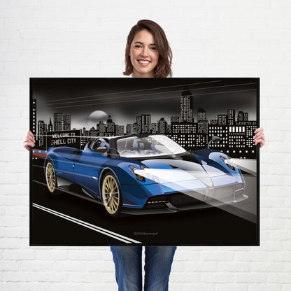 Pagani Huayra Supercar Poster - fast sports cars print