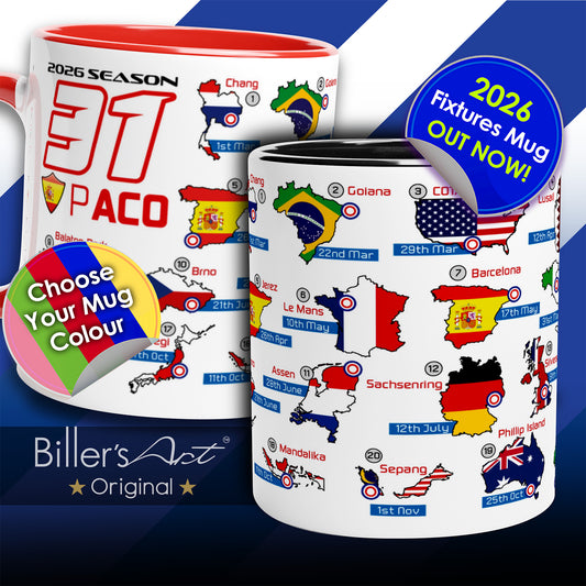 Pedro Acosta MotoGP 2026 Season Fixtures Racing Calendar Mug