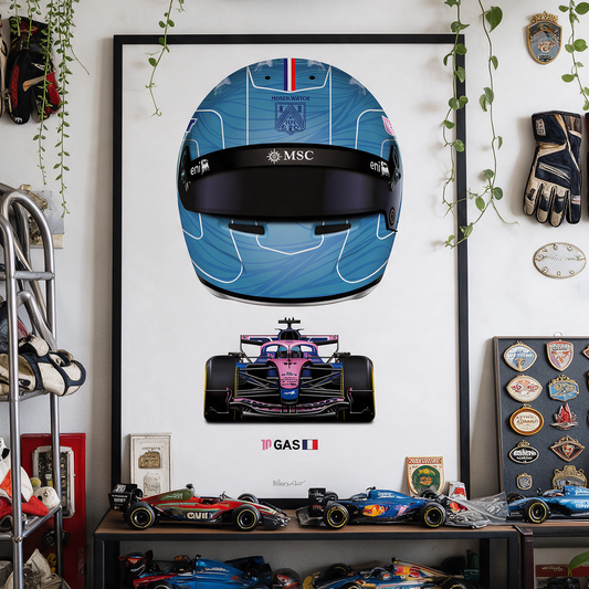 Pierre Gasly Formula 1 Racing Helmet 2026 Alpine Print