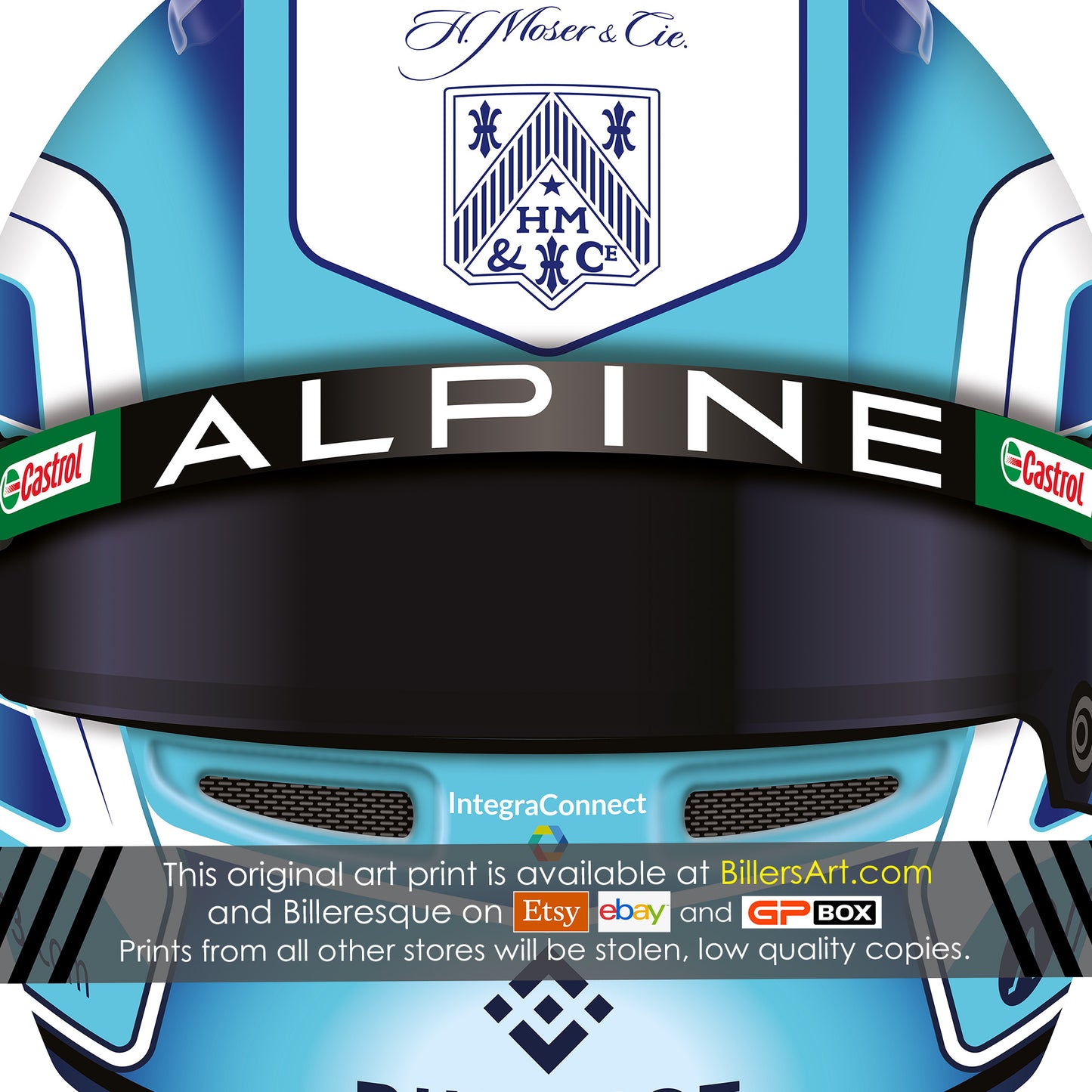 Pierre Gasly Formula 1 Racing Helmet 2024 Alpine Print