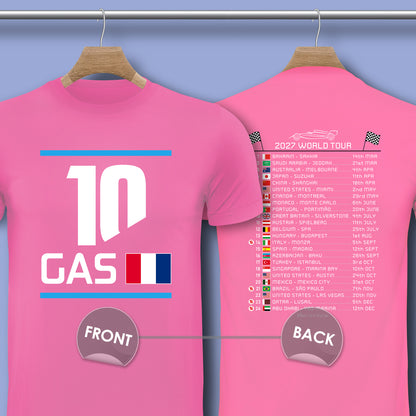 Pierre Gasly 2027 Race Calendar Formula 1 F1 T-Shirt