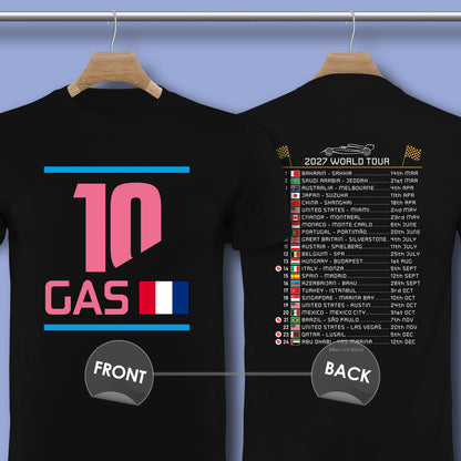 Pierre Gasly 2027 Race Calendar Formula 1 F1 T-Shirt