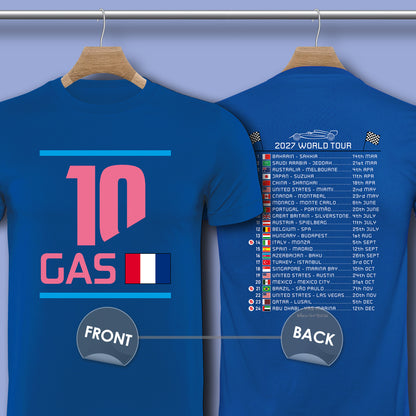 Pierre Gasly 2027 Race Calendar Formula 1 F1 T-Shirt