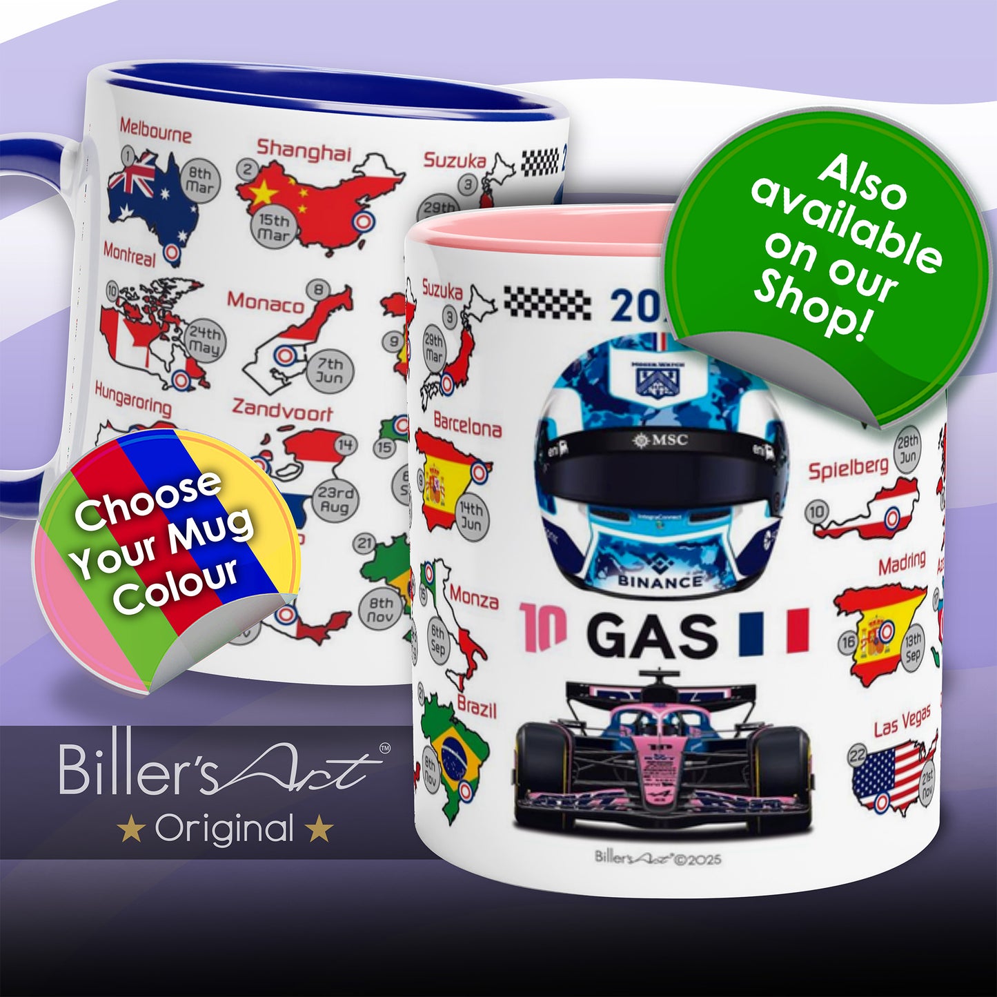 Pierre Gasly Formula 1 Alpine 2026 Racing Car Print