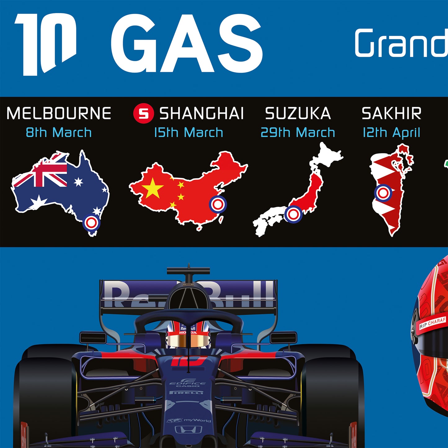 Pierre Gasly 2026 Formula 1 Celebration Print