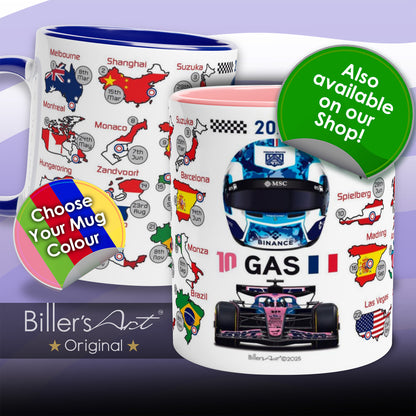 Pierre Gasly Formula 1 Racing Helmet 2026 Alpine Print