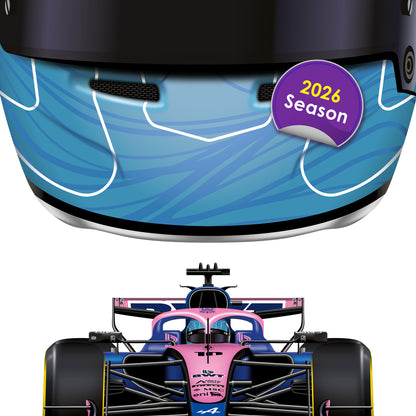 Pierre Gasly Formula 1 Racing Helmet 2026 Alpine Print