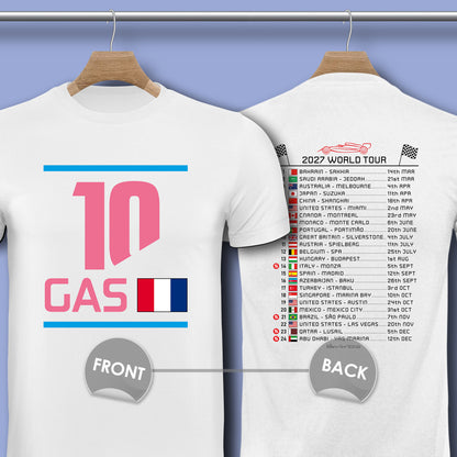 Pierre Gasly 2027 Race Calendar Formula 1 F1 T-Shirt