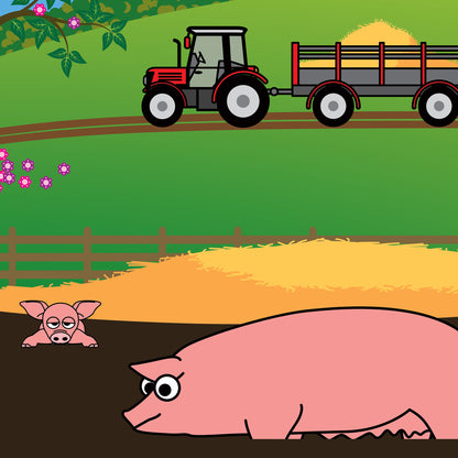 Pig Farm Animal Poster from the Farm Yard Collection