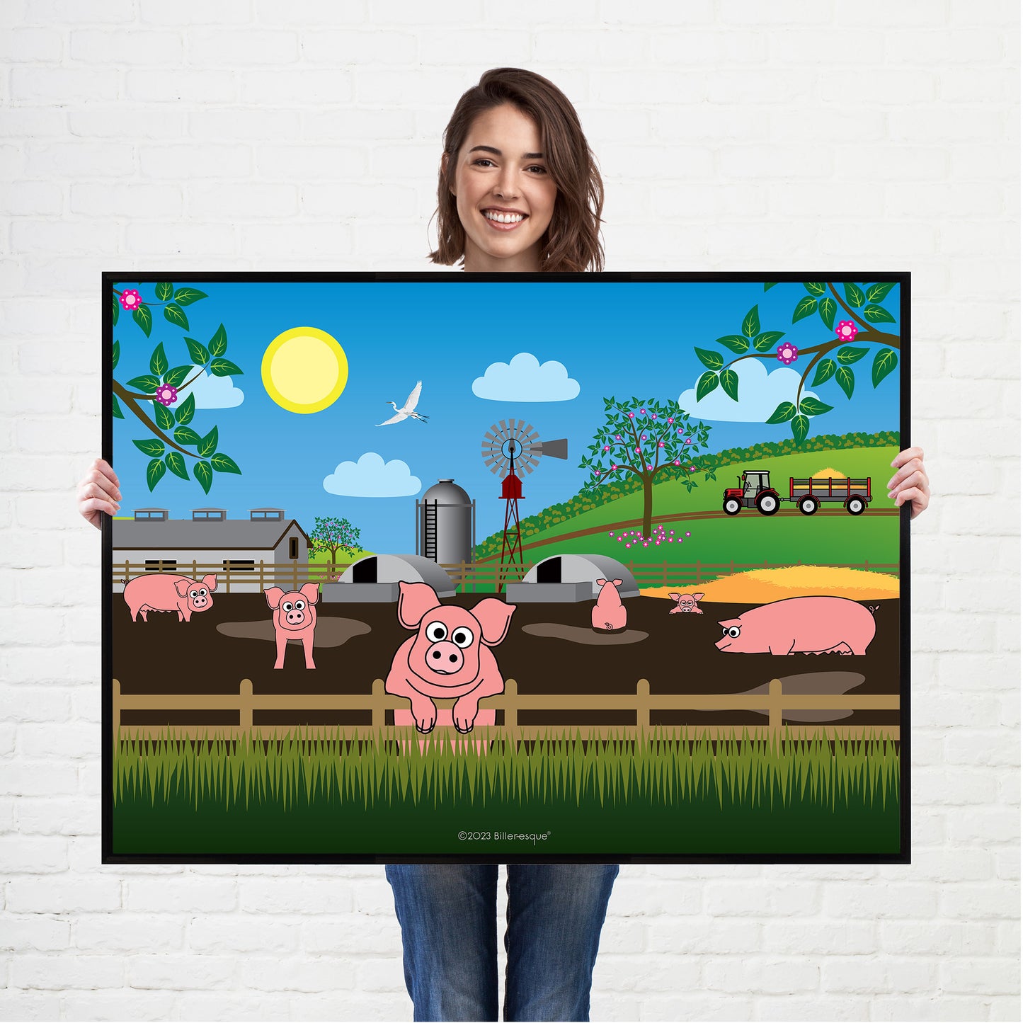 Funny Pigs Poster