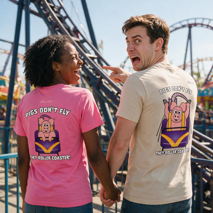 Pigs Don't Fly - Rollercoaster T-Shirt