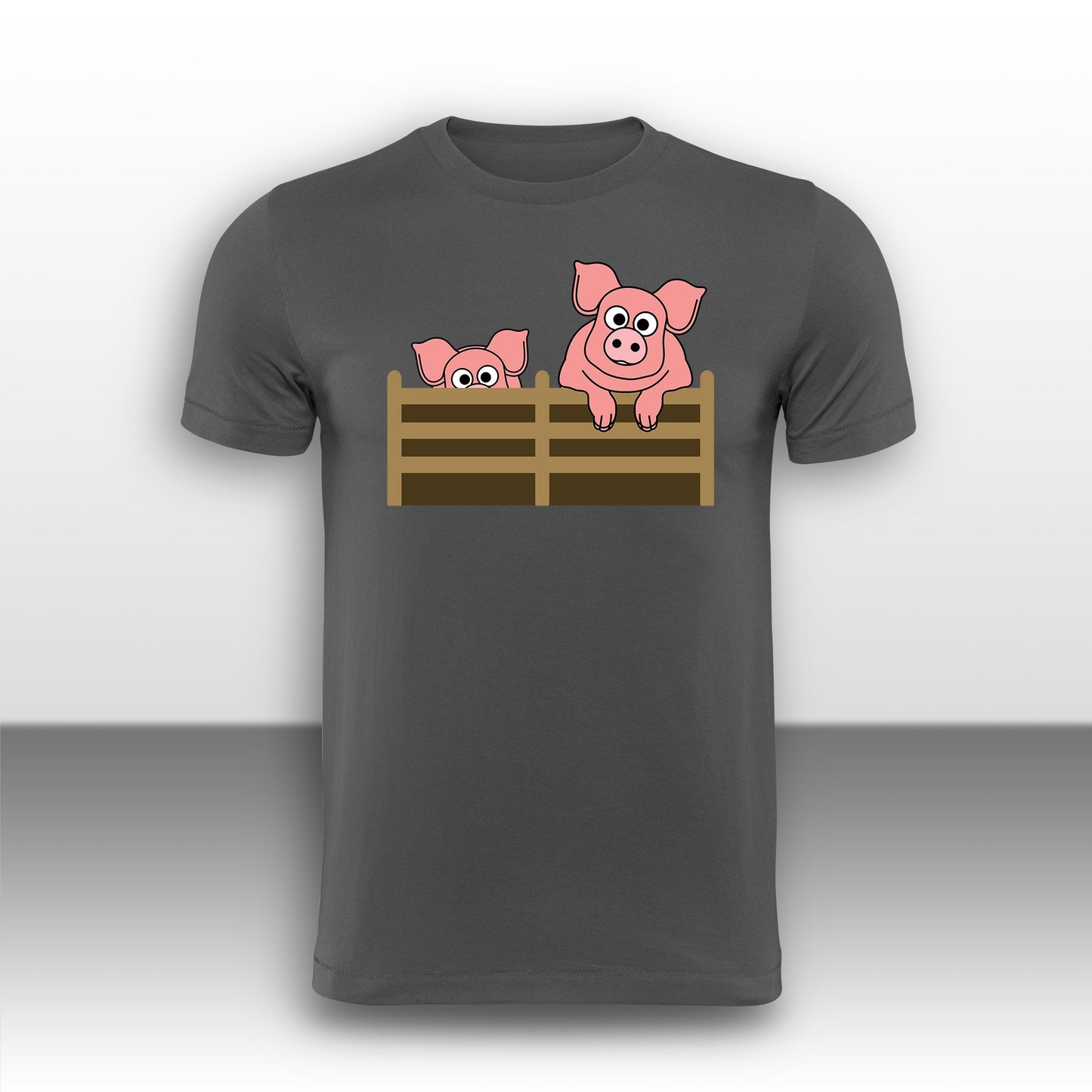 Happy Pigs Adult T-Shirt from the Farm Yard Collection