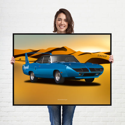 Plymouth Superbird American Muscle Car Poster