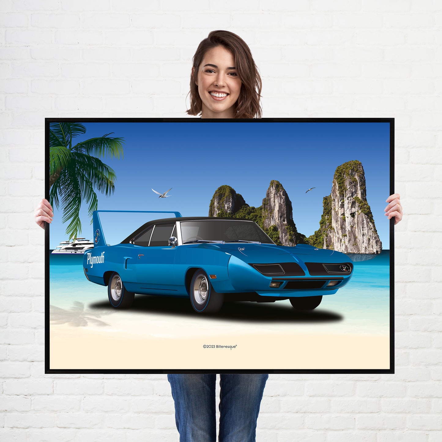 Plymouth Superbird American Muscle Car Poster