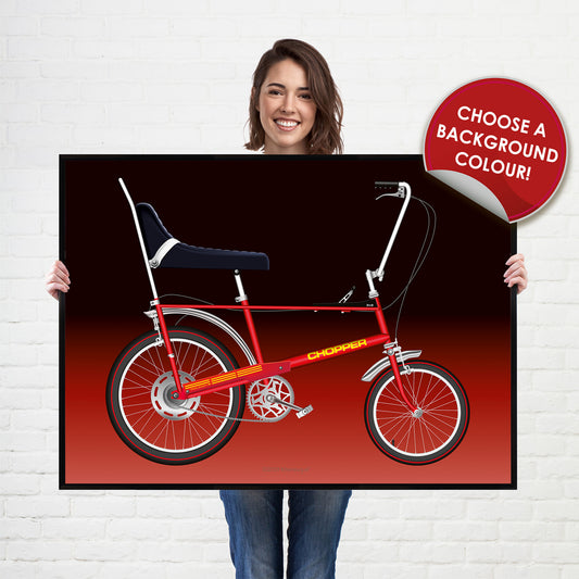 Raleigh Chopper 70s Bicycle Retro Poster