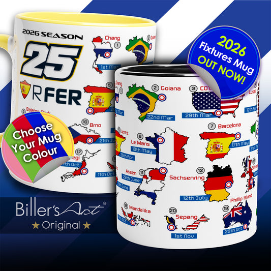 Raul Fernandez MotoGP 2026 Season Fixtures Racing Calendar Mug