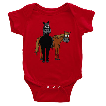 Babies Horses Bodysuit from the Farm Yard Collection