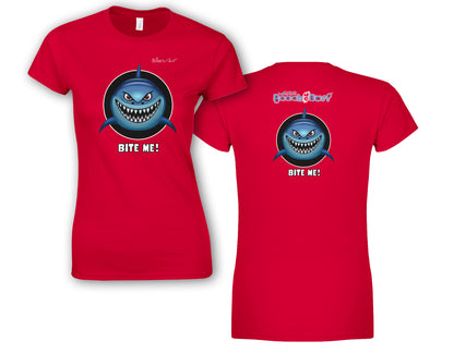 BEACH & SURF Leisure Wear - Bite Me Shark Womens Slim Fit T-Shirt