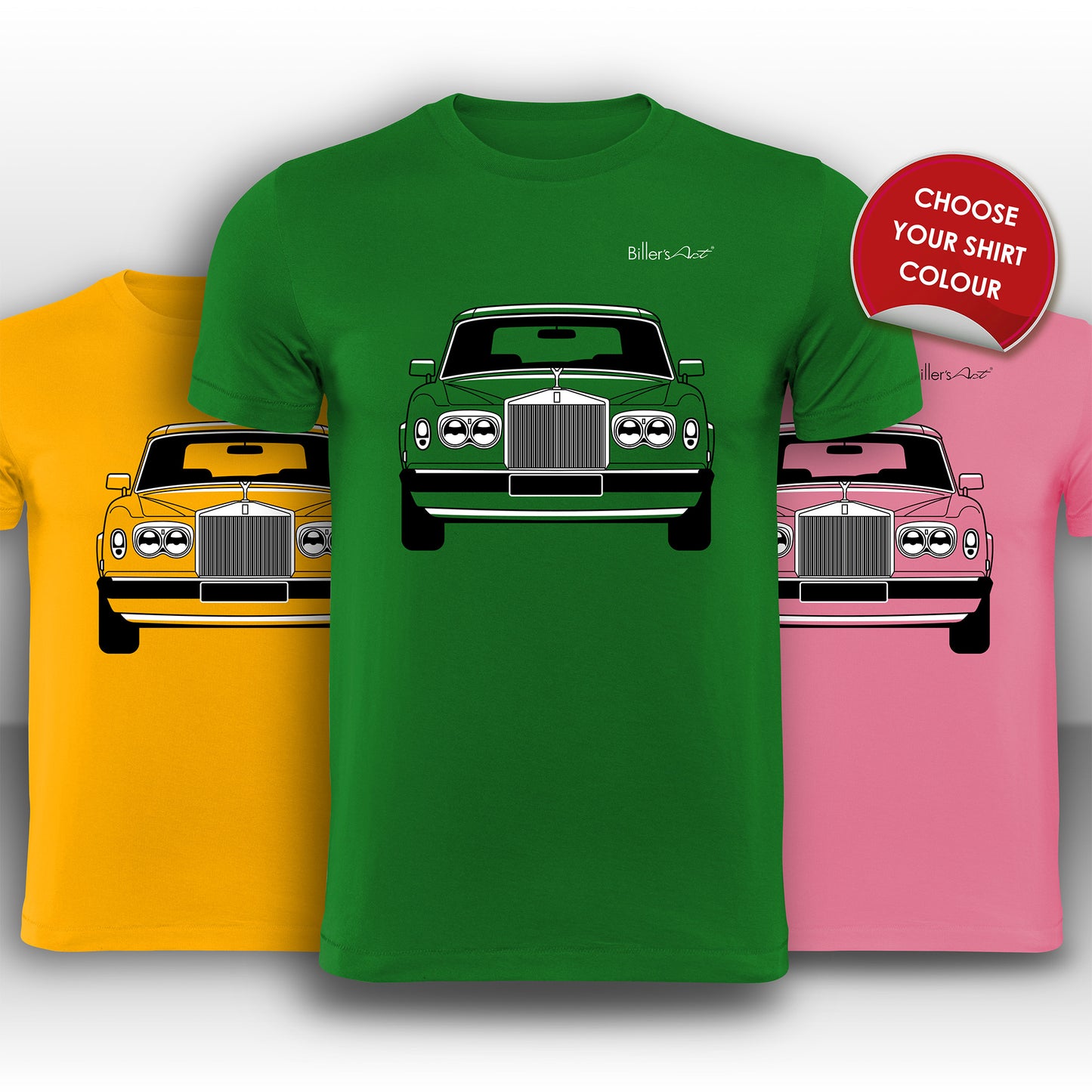 Rolls Royce Corniche II 1986 Front View High Quality T-Shirt