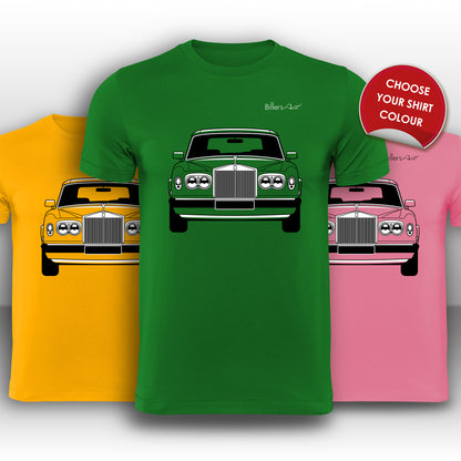 Rolls Royce Corniche II 1986 Front View High Quality T-Shirt