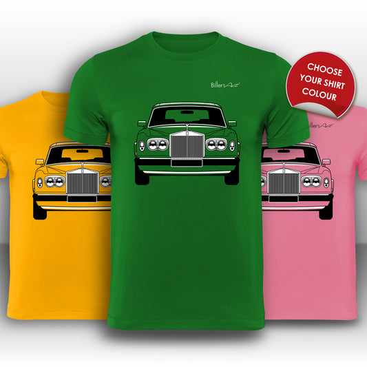 Rolls Royce Corniche II 1986 Front View High Quality T-Shirt