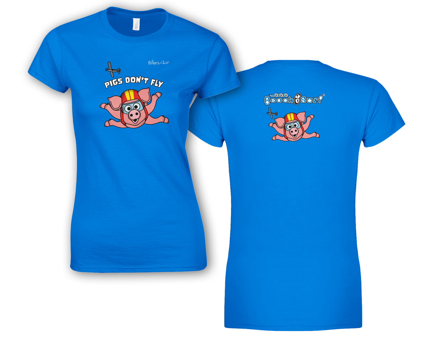 Pigs Don't Fly - Sky Diving - Beach & Sure Leisure Wear Womens' Slim Fit T-Shirt