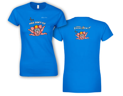 Pigs Don't Fly - Sky Diving - Beach & Sure Leisure Wear Womens' Slim Fit T-Shirt