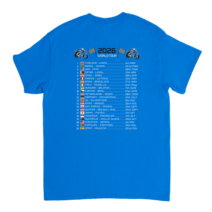Jack Miller 2026 MotoGP Race Calendar T-Shirt