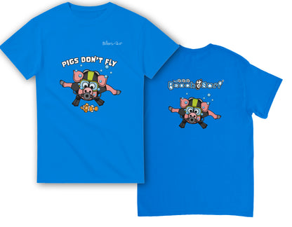 Pigs Don't Fly - Scuba Diving T-Shirt - Beach & Sure Leisure Wear