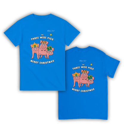 Three Wise Pigs Fun Christmas T-Shirt