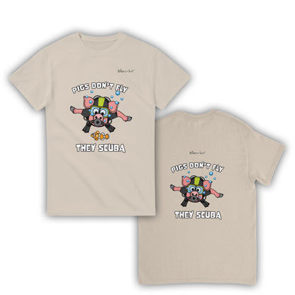 Pigs Don't Fly - Scuba Diving T-Shirt - Beach & Sure Leisure Wear