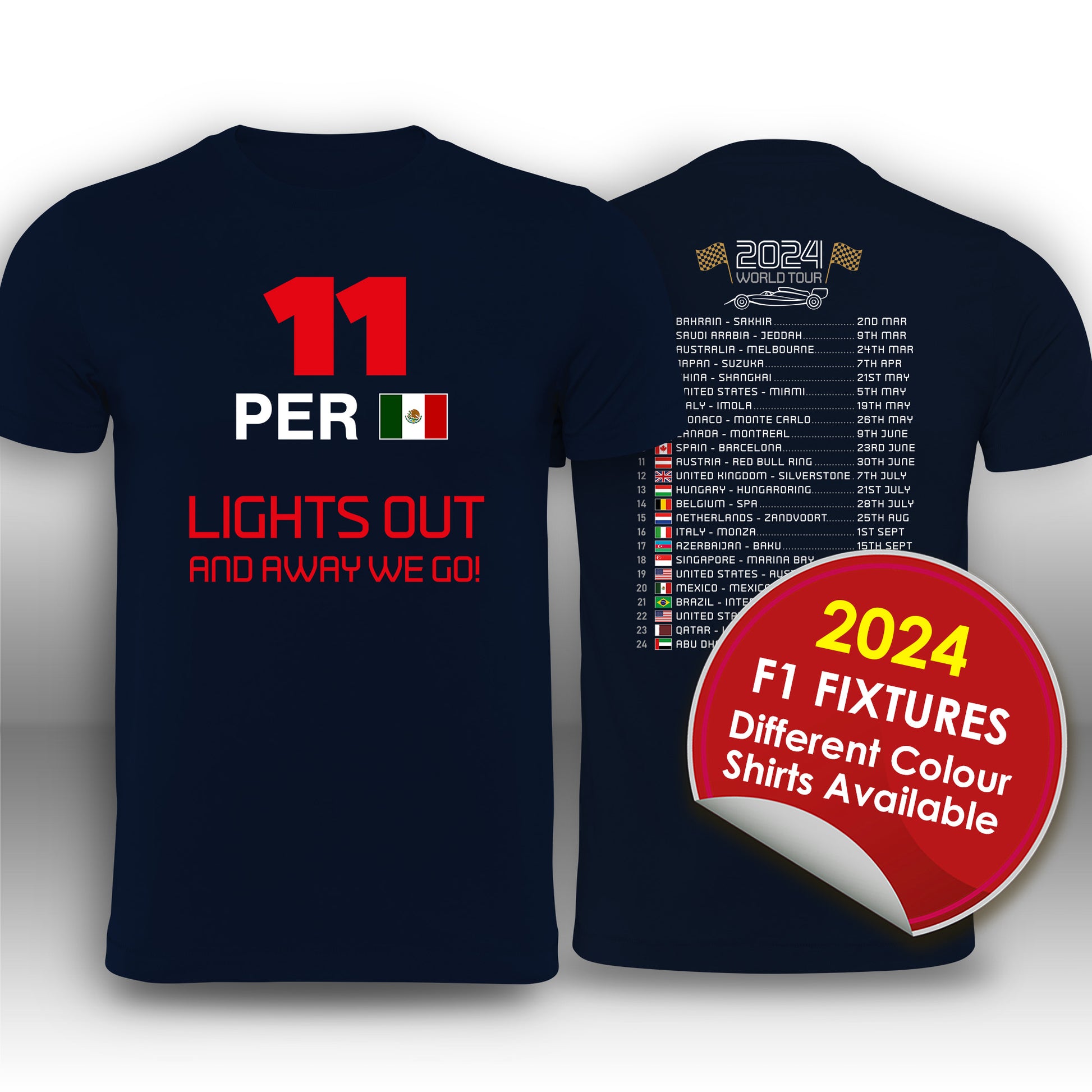 Sergio Perez Calendar T-Shirt